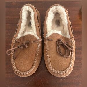 UGG Brown Suede Moccasin Slippers